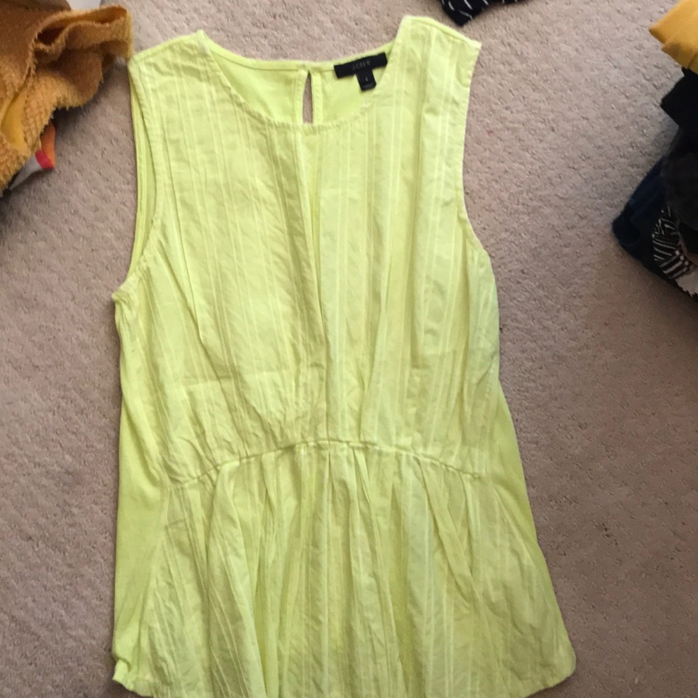 Jcrew neon yellow 100% cotton, 100% cute tank